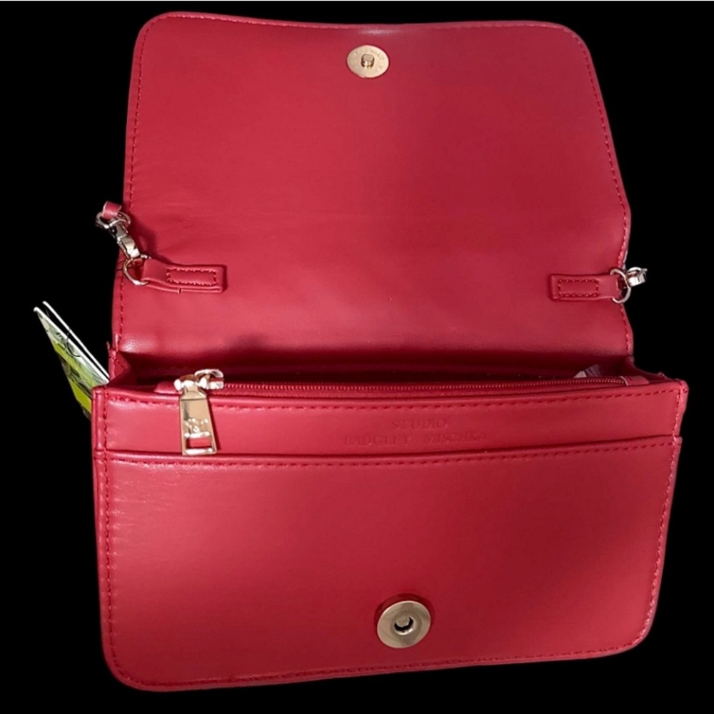 ❤️❤️❤️NWT Bagley Mishka Red Quilted Chain Shoulder Bag. ❤️❤️❤️ - Picture 7 of 10